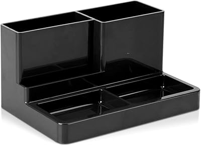 SDFGH Cute desk accessories with large capacity, STYLO holder, pencil storage box, office organist (color: black, size: one size).. DIAYTAR NIGERIA: Where shopping dreams become reality with affordable prices and prompt shipping.