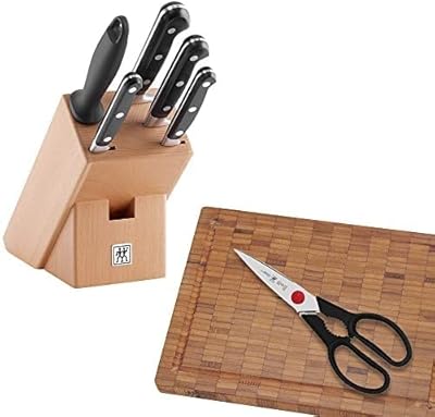 Set of 6 blocks of zwilling proofs knives, stainless steel blades, special stainless steel formula, set: 4 kitchen knives, sharpening rod, knife block + chisers + cutting board. Made in Germany.. DIAYTAR NIGERIA: Your gateway to affordable products delivered reliably across Nigeria.