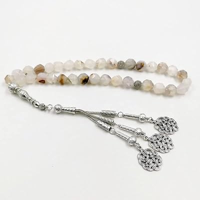 Tasbih natural agate stone rosary 33 45 66 99 pearls, Islamic jewelry in Saudi Arabia, Men's Roslet Bracelet (10 mm x 33 pearls).. Discover a world of affordable shopping with DIAYTAR NIGERIA's vast marketplace delivered to you in days.