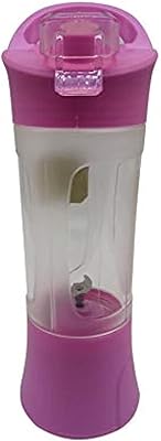 Rechargeable Portable Electric Mixer Rechargeable by USB of 380 ml with water bottle and pink fruit manufacturer.. DIAYTAR NIGERIA: Where affordability meets variety, with thousands of products delivered in less than 8 days.