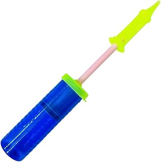 Manual ball pump, easy to keep and quick to fill with air in the balloons (1 room, transparent blue).. DIAYTAR NIGERIA revolutionizes online shopping with competitive prices and reliable 5-8 day delivery.