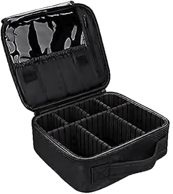 Auretti portable travel makeup kit with adjustable separators for cosmetics, makeup brushes, toiletries, jewelry and digital accessories, black storage box, toilet bag.. DIAYTAR NIGERIA revolutionizes online shopping with competitive prices and reliable 5-8 day delivery.