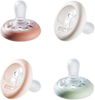 Tommee Tippee breast-shaped pacifier, sensable sensation, symmetrical orthodontic design, BPA-free, 0-6 months, pack of 4 dolls.. Experience the ease of one-stop shopping with DIAYTAR NIGERIA's diverse catalog and nationwide delivery.