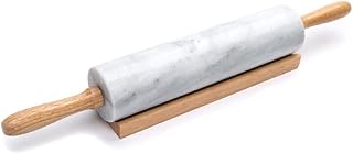 White marble pastry roller with wooden tall roller in high roller.. Your go-to destination for affordable online shopping, DIAYTAR NIGERIA delivers in under 8 days.