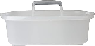 Casabella cleaning product bucket with handle, transparent rectangular storage container and silver graphite, 4 gallons, transparent.. DIAYTAR NIGERIA: Your trusted partner for affordable online shopping with reliable delivery timeframes.