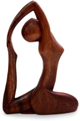 Novica sculpture in tender brown wood, 8 "high \" gymnastics \ "".. Experience shopping without stress at DIAYTAR NIGERIA's comprehensive and budget-friendly platform.
