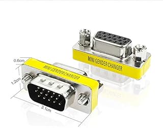 VGA S VGA 15 Male Pins with female M/F mini gender changer connector.. Shop with purpose and save with DIAYTAR NIGERIA's extensive platform and nationwide delivery service.