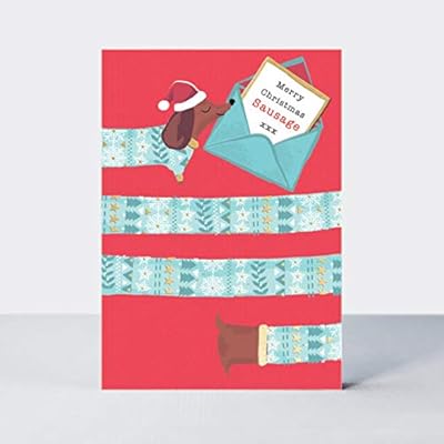 Rachel Ellen Designs Christmas card for dog sausage piccolo.. DIAYTAR NIGERIA revolutionizes online retail with our vast selection and cost-effective delivery options.