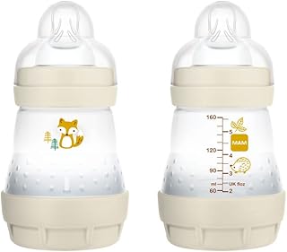 Mam Easy Start Anti-Colic, lot of 2 bottles, 0-6 months, 160 ml, beige.. DIAYTAR NIGERIA delivers satisfaction with every purchase through our affordable and reliable service.