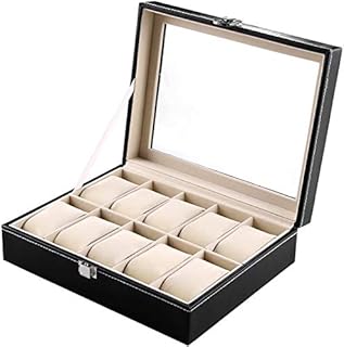 Buffet 10 Watter displays, men's watch box, jewelry window, storage case for watches, black.. DIAYTAR NIGERIA: Your partner in affordable online shopping with reliable 5-8 day shipping nationwide.