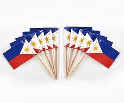 Jafed Cyps Filipino Flags Dentals, 100 mini toothpicks for cupcake decorations, parties, cocktails and cakes.. DIAYTAR NIGERIA: Connecting Nigerians with their needs through our affordable and diverse marketplace.