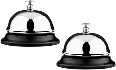 Rubik stainless steel service bell, 3.3 inch size, suitable for the elderly, hotels, schools, restaurants, reception areas, hospitals and warehouses (2 -room package).. DIAYTAR NIGERIA promises affordability and variety with every purchase, delivered in 5-8 days.