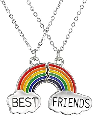 Silver plated chain necklace with the drawing of the words 'Best' and 'Friends' in shape.. Your daily needs delivered to your door — DIAYTAR Nigeria style.