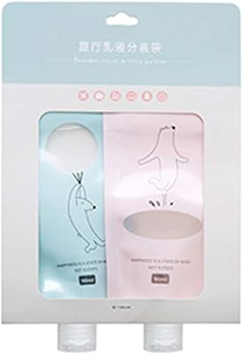 Portable lotion packing bag of 2 pieces of 90 ml, waterproof compressible travel containers for shampoo, revitalizing, lotion, cosmetics, cream for the hand.. DIAYTAR NIGERIA brings the marketplace to every Nigerian home with affordable prices and quick delivery.