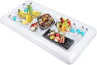 Jafest inflatable floating mattress, inflatable pneumatic mattress 134 x 64 cm for swimming pool, ice table for interior and outdoor summer party (white).. DIAYTAR NIGERIA revolutionizes e-commerce with our affordable prices and dependable delivery timeframes.