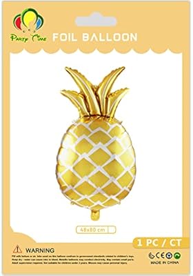 Party Time - Magnificent Mylar Balloons in the shape of pineapple pineapple in the shape of pineapple for prenatal celebration, birthday party or wall decoration (48 x 80 cm).. One platform, endless products — welcome to DIAYTAR Nigeria.