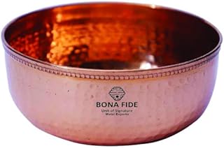 Bol to mix in hammered copper, 100 % pure thick - versatile use of an ancient copper service bowl for dessert, salad and egg whip - Decorative copper bowl for your kitchen - 6 inches in diameter.. You choose it, we deliver it — DIAYTAR Nigeria makes shopping easy.