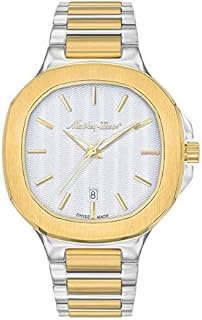 H152BI men's quartz watch, analog display and stainless steel bracelet, white, bracelet.. DIAYTAR NIGERIA brings online shopping to every Nigerian with affordable prices and reliable shipping.