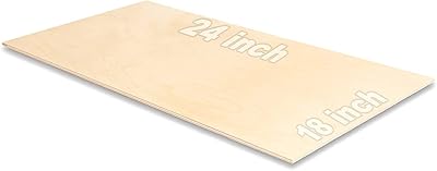 Rectangular plywood of Baltic birch 18 "X24" 0.25 "of thickness, Rectangular natural wood of wood for crafts, wood combustion, leisure, DIY projects wrapped.. DIAYTAR NIGERIA: Your one-stop e-commerce destination with affordable prices and nationwide delivery in 5-8 days.