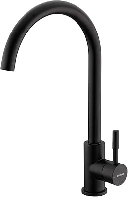 Grifima G4008B Steel Steel Steel Sink Mixer with high beak, Black.. Order now, relax later — DIAYTAR Nigeria ships in 5 to 8 days.
