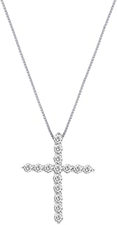 Set of pendants Cross in diamonds cultivated in the 1/6 Carat laboratory of total weight (CTW) - Sterling 925 silver with adjustable chain - Diamonds of clarity if GH color.. Quality and convenience delivered — shop DIAYTAR Nigeria now.
