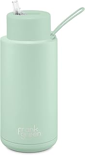 Reusable ice bottle lined with mint green ceramic with straw lid.. Your one-click solution to affordable shopping, DIAYTAR NIGERIA delivers quality products nationwide.