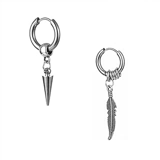 The latest trendy yellow stainless steel earrings with black nail for men and boys, stainless steel.. DIAYTAR NIGERIA: Where shopping dreams come true with budget-friendly prices and nationwide shipping.