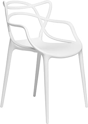 Plastic chair in nestable masters white for kitchen, garden, living room and meeting room (white).. Shop across categories with ease at DIAYTAR NIGERIA, delivering affordability within the week.