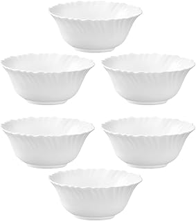 Orchid Opalware Lot of 6 classic soup bowls of 12.7 cm, soup service bowls for snacks, salad, pasta, rice, ceramics, dessert.. Browse, shop, and receive — DIAYTAR Nigeria keeps it simple.