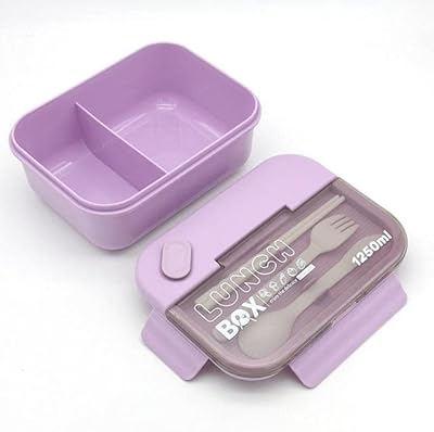 Bento box with 2 compartments with a capacity of 1250 ml for children and adults with spoon, fork and chopsticks... Your one-click solution to affordable shopping, DIAYTAR NIGERIA delivers quality products nationwide.