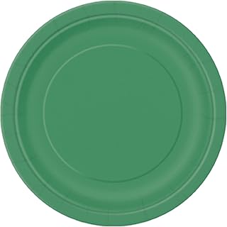 Unique emerald round plate, 20 pieces, 7 inch size, green, 31864.. DIAYTAR NIGERIA: Your affordable shopping destination with thousands of products delivered in days.