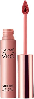 Light mousse Lakme for lips and cheeks 9 to 5, silky crimson, 9 g.. DIAYTAR NIGERIA brings the marketplace to your home with budget-friendly prices and nationwide delivery.