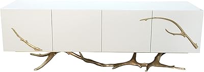 Ymikea TV cabinet, solid wood and copper, living room furniture, Modern minimalist tree, modern minimalist tree.. Shop with confidence at DIAYTAR NIGERIA, enjoying competitive prices and delivery within 8 days.
