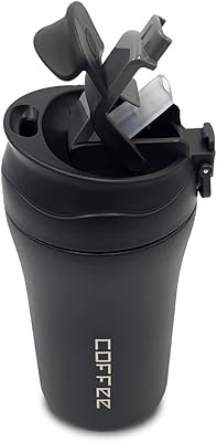 2-in-1 coffee cup with anti-sucking lid, insulated double stainless steel wall for hot and cold drinks for travel, house, office, car (crystal black).. Embrace the convenience of DIAYTAR NIGERIA with thousands of products at your fingertips, delivered nationwide.