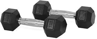 Hexagonal dumbbells in Prosportsae rubber - Hexagonal dumbbell with solid cast iron core covered with rubber | Chrome ergonomic handle for commercial and domestic use - fitness equipment - 2.5 to 50 kg - sold by pair.. DIAYTAR NIGERIA delivers on convenience and affordability with our reliable nationwide shipping.