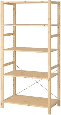 Ivar shelf, solid pine color, dimensions 89 x 50 x 179 cm.. DIAYTAR NIGERIA: Connecting every Nigerian with quality products at prices everyone can afford.