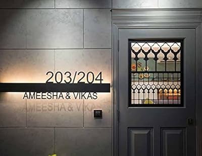 Personalized acrylic personalized plaque entirely resistant to weathering with LED light for the house, office and the restaurant of the grandeur | 15 x 60 cm.. Discover the perfect shopping balance at DIAYTAR NIGERIA with competitive prices and prompt delivery.