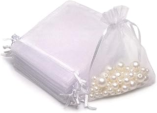 Organza cord bags (white, 10 x 15) - 110 pieces.. Experience shopping satisfaction with DIAYTAR NIGERIA's vast selection and budget-friendly delivery options.