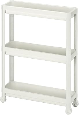 Ikea Viskin storage trolley, mobile storage cart, kitchen cart, organizer, white - Little Loved Corner.. DIAYTAR NIGERIA: Where shopping is easy, prices are low, and delivery is just days away.