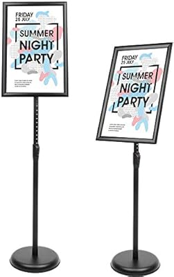 A4 poster support, foot panel support, pressure frame, aluminum adjustable panel support, menu display support for display of wedding/professional activities (black) (black, A4).. DIAYTAR NIGERIA delivers satisfaction with every purchase through our affordable and reliable service.