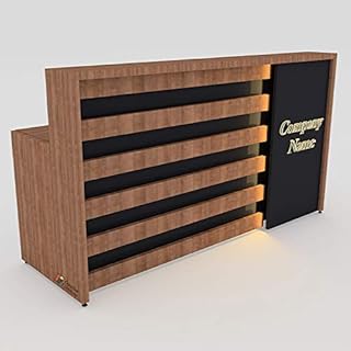 Modern reception desk of the Dina Wooden series with 3 drawers base in red oak finish (L2400 mm x D800 mm x H760 mm/1100 mm) Creative Furniture.. DIAYTAR NIGERIA combines extensive variety with budget-friendly prices and prompt nationwide delivery.