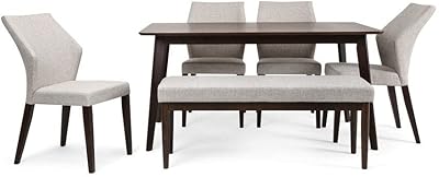 Home R Us Erika, 6 -seater dining set, dark brown/gray - 150 x 90 x 75 cm.. Shop for everything you need at DIAYTAR NIGERIA, with budget-friendly prices and quick delivery.