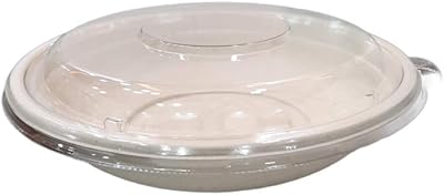 Ecological round food boxes beige SNH 680 ml with cover - restaurant & caterer - 25 pieces... A world of products at your fingertips — thanks to DIAYTAR Nigeria.