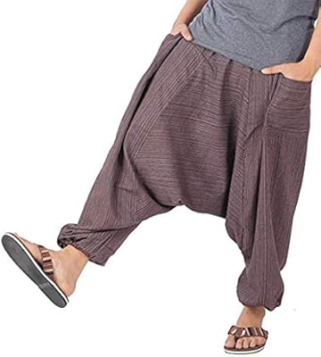 Large pants for men White Whale in cotton with striped bohemian style, design Aladdin pants.. Transform how you shop with DIAYTAR NIGERIA's vast selection and budget-friendly delivery options.