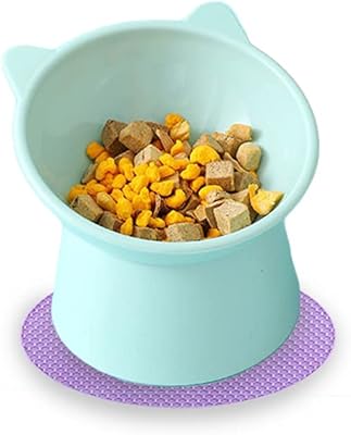 Bols in cat food, tilted and raised feed bowls to protect the spine from pets and small dogs (green).. You choose it, we deliver it — DIAYTAR Nigeria makes shopping easy.