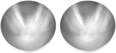 Korean noodle bols in stainless steel Elipis 2 pieces of Korean rice service bowls for ramen, noodles, soup, fruits, snacks, salad and vegetables.. DIAYTAR NIGERIA: Where every Nigerian finds what they need at prices they can afford, delivered promptly.