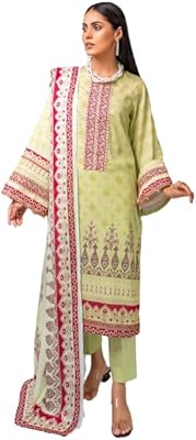 3 -room Pakistani dress without seam for women green lemon size.. Shopping has never been easier — DIAYTAR Nigeria delivers it all in 5–8 days.