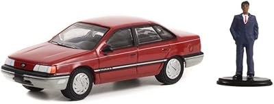 Modeltoycars 1989 Ford Taurus with seller in costume, red - Greenlight 97130D - Car molded under pressure on a scale 1/64.. Great products, lower prices, fast delivery — DIAYTAR Nigeria has it all.