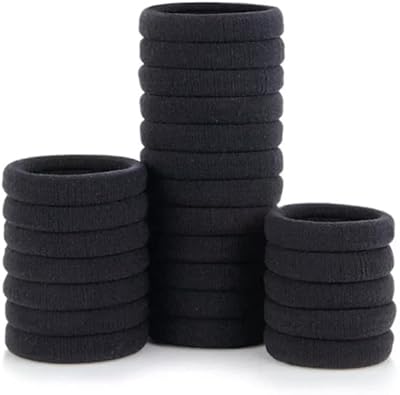 100 black darling pieces for women, cotton -free hair fasteners, elastic supports for ponytail, no damage for thick hair (2 inches in diameter) by Swikyo.. DIAYTAR NIGERIA: Creating access to affordable products for every Nigerian with our swift delivery service.
