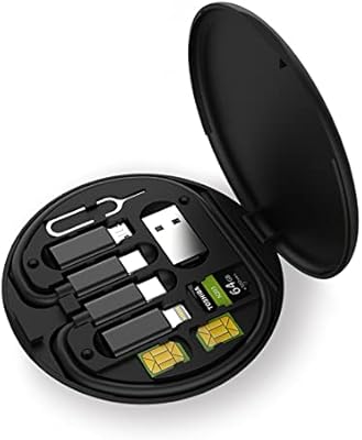 Zaljmos multifunction data cable storage box adapter for lightning, USB type C, USB Type C, universal data transfer cable (black).. Shop across categories at DIAYTAR NIGERIA with the confidence of affordable prices and delivery within 8 days.